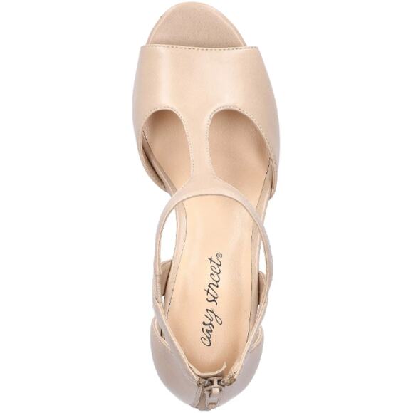 NEW Easy Street Women's Flash Dress Sandals Nude Pearlized Size 7.5W - Picture 7 of 7